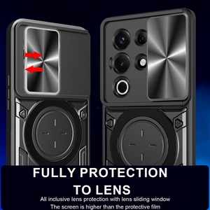 Với Vòng đứng chủ đầy đủ máy ảnh bảo vệ điện thoại di động Trường hợp với Magnetic bìa cho Itel S25 siêu 4G S24 S23 A70 A60 A50 4G - Product Image 4