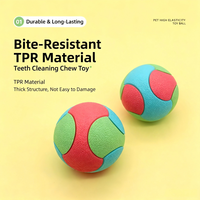 Ballon de jeu pour chien en TPR, durable et indestructible, élastique, pour la mastication et le soulagement de l'ennui, mignon, de haute qualité, pour animaux de compagnie