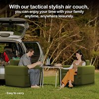 Nouveau Fauteuil Gonflable Portable en Tissu pour Extérieur avec Pompe à Air Intégrée, Facile à Ranger, Moderne, Économique et Durable