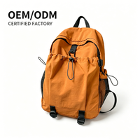 Sac à dos en nylon grande capacité personnalisé pour étudiants, sac à dos léger pour ordinateur portable, sac quotidien décontracté et simple