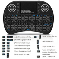 Control Remoto Inalámbrico Táctil con Retroiluminación de Teclado de 3 Colores y Air Mouse para Smart TV Box, Escritorio y PC