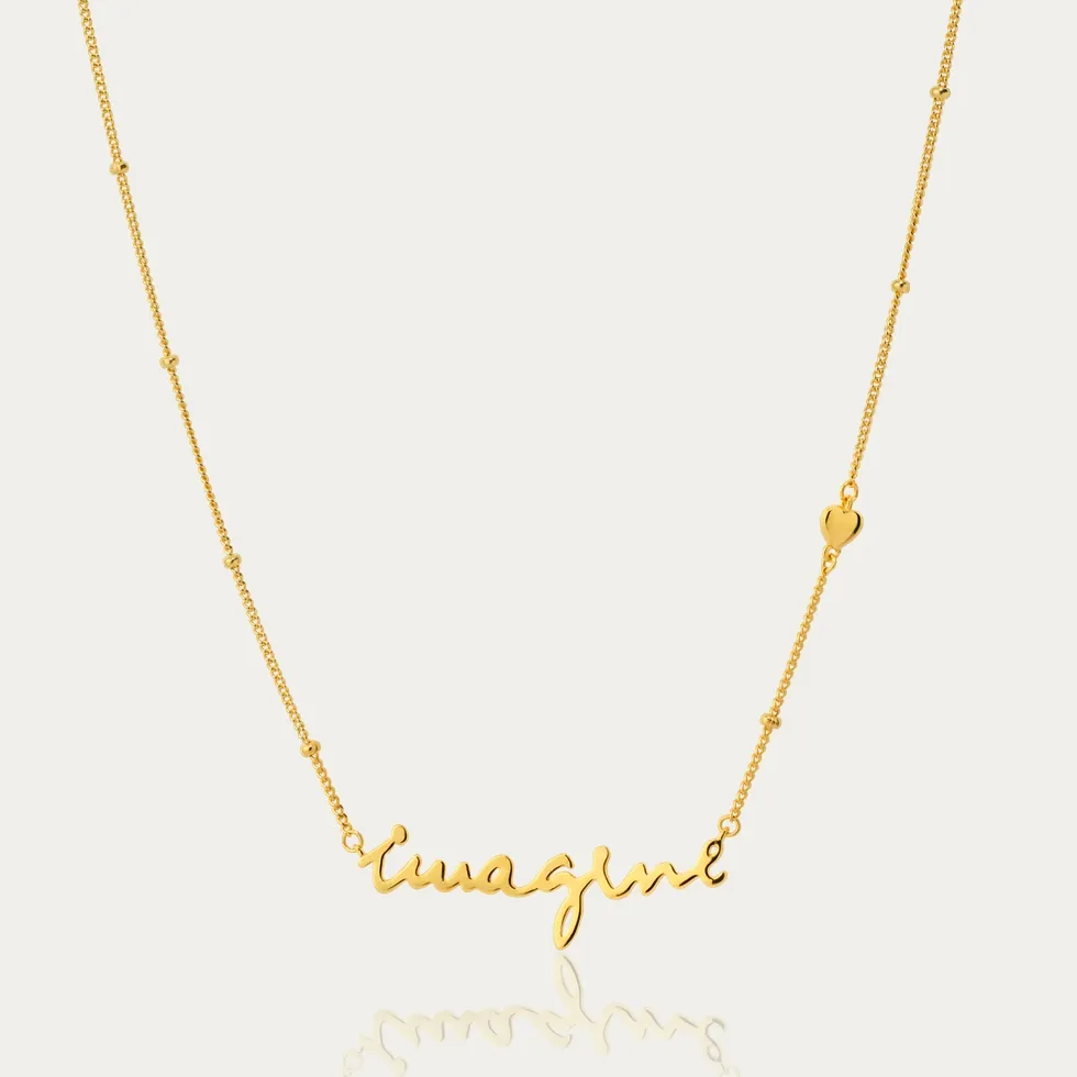 Personalised Custom Stainless Steel Gold Letter Alphabet Initial Name Plate Constellation Zodiac Sign Necklace
