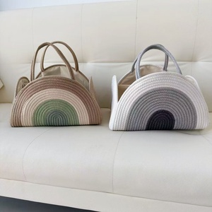 Cesta <span class=keywords><strong>de</strong></span> <span class=keywords><strong>regalo</strong></span> especial colorida personalizada <span class=keywords><strong>para</strong></span> pañales <span class=keywords><strong>de</strong></span> bebé recién <span class=keywords><strong>nacido</strong></span> Caddy organizador <span class=keywords><strong>de</strong></span> cuerda <span class=keywords><strong>de</strong></span> algodón tejido pañal ducha juguetes cesta <span class=keywords><strong>de</strong></span> almacenamiento - Product Image 6