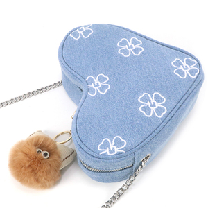 Bolso Bandolera de Mezclilla con Logotipo Bordado en Forma de Corazón, Estilo Bohemio Retro, con Correa para el Hombro, para Mujer, Venta al Por Mayor - Product Image 3