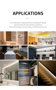 Bande lumineuse LED COB DC24V Longue Durée 3000k 4000k 6500k pour la décoration de la maison, des armoires et des plafonds - Product Image 5