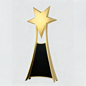 Noble Argent Métal Étoile Personnalisé Logo Sur Mesure Cadeau D'affaires Artisanat Trophée Récompenses Impression <span class=keywords><strong>Offset</strong></span> Réalisation <span class=keywords><strong>Plaque</strong></span> - Product Image 2