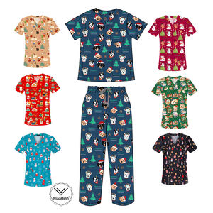 Uniformes de Hospital de manga corta 2025, uniformes médicos, uniformes de Hospital cómodos, uniformes de enfermería estampados para mujer - Product Image 3