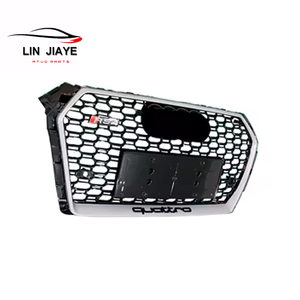 Grille de pare-chocs avant de haute qualité pour <span class=keywords><strong>Audi</strong></span> A4 2017-2019 modifiée en grille <span class=keywords><strong>RS4</strong></span>, maille nid d'abeille, matériau ABS, grille <span class=keywords><strong>RS4</strong></span> - Product Image 2
