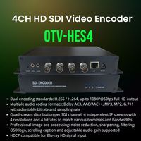 Codificador IPTV SDI Profesional de 4 Canales Compatible con Protocolos RTMP/RTSP/HLS/UDP/SRT, Equipo de Transmisión en Vivo para Sistemas de Hotel y Estudio