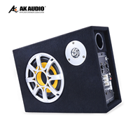 Subwoofer Mobil S-WA08 6 Inch 12V, Speaker Bass Berat dengan Amplifier Terintegrasi dan Tweeter, Perlengkapan Audio Mobil
