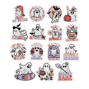 Bajo MOQ ecológico bordado calabaza Halloween reparación coser apliques parche para Jeans zapatos sombreros decoración hecha tela de fieltro - Product Image 1