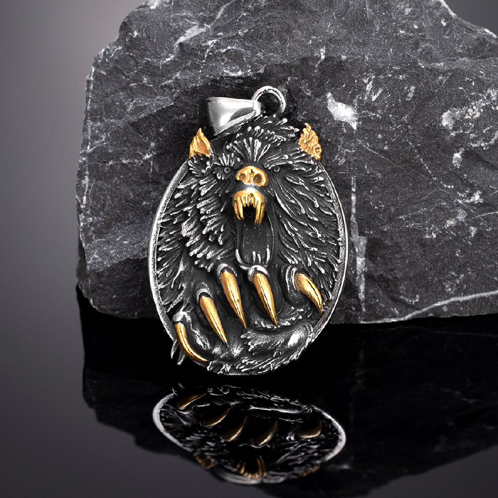 Pendentif simple bicolore