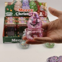 Jouet Squishy Bonhomme de Neige de Noël Rempli de Maltose, Paillettes, Anti-Stress, Cadeau de Fête de Noël, Boule Bonhomme de Neige, Prix de Gros