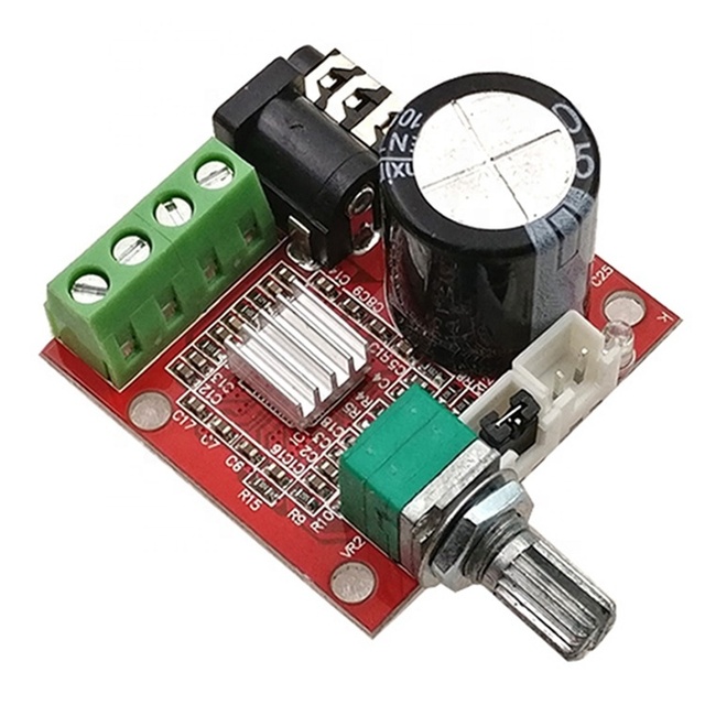 Mini Power Amplifier Board Spike TDA2030 12V 10W Class D Stereo Amplifier 12V 10W Pure Class D Stereo Amplifier