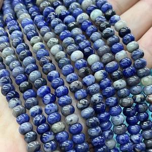 Denim <span class=keywords><strong>Lapis</strong></span> 4X6mm Perles de <span class=keywords><strong>pierre</strong></span> naturelle lisse Rondelle pour la fabrication de bijoux Environ: 380mm/str - Product Image 3