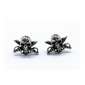 Yunnique – boucles d'oreilles en forme de tête de diable, en acier titane, style Punk Rock, bijoux à la mode pour hommes, GZYE-0110 - Product Image 3