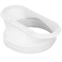 Accesorios de aire acondicionado móvil Boquilla plana 15-13cm Manguera de ventilación de plástico Tubo de escape Deflector de tubo de calor Multiusos
