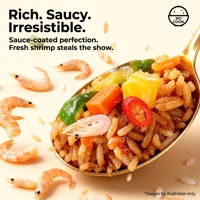 Custom Private Label Suke Soy Sauce Shrimp Instant Rice Bowl Luncheon Meat Pickled Vegetable Large Portion 6 Months Shelf Life
