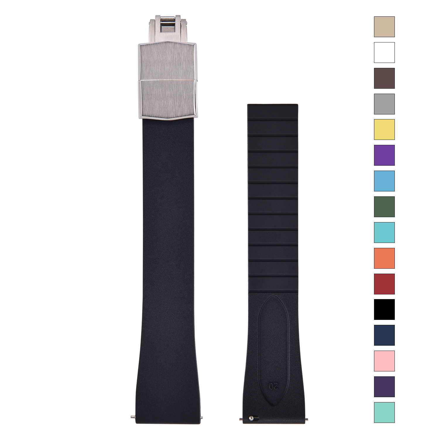 watch straps rubber for men