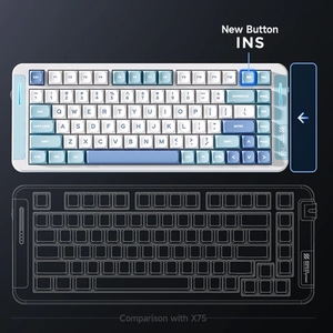 Teclado Mecánico Inalámbrico MCHOSE <span class=keywords><strong>X75</strong></span> V2 75% Tri-Modo de 83 Teclas, 8000mAh, Retroiluminación RGB, Hot Swap, Inclinación Ajustable para Juegos - Product Image 4