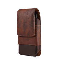 Étui de téléphone pour iPhone pochette de téléphone portable en cuir PU clip de ceinture porte-carte étui de transport taille universelle pour Samsung