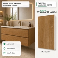 Panneau stratifié PVC décoratif couleur bois imperméable 1220x2440mm 5-30mm pour armoire de salle de bain