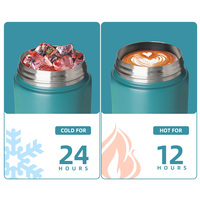 Bouteille isotherme 350 ml personnalisable avec logo, double paroi, en acier inoxydable, pour café, sublimation, 6-12 heures, idéale pour l'extérieur