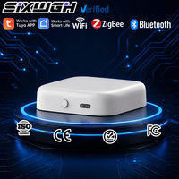 SIXWGH Zigbee 3.0 Wifi Hub Inteligente Multimodo, Compatible con la Aplicación Tuya Smart Life, Control por Voz a Través de Alexa y Google Home