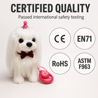 Jouet pour chien Samoyède en peluche super douce avec nœud papillon rouge, anti-stress, doublure en maille lavée