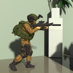 Maßgefertigte Harz-Armee-Männer Actionfiguren Mini-Soldaten Actionfiguren mit Waffen Militärfiguren Spielzeug Geschenk für Jungen im Alter von 4 bis 7 Jahren - Product Image 2