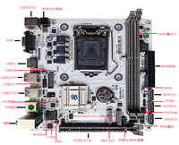 Motherboard Desktop WiFi B85-ITX Baru Generasi ke-4 I7 I5 I3 Chipset Intel LGA 1150 DDR3 Dual Channel M.2 Gigabit untuk PC Desktop