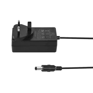 Adaptateur de voyage et convertisseur Ac Dc UK pour adaptateur TV caméra CCTV 12V 4A avec câble d'alimentation