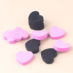 Bloques de limas de uñas de esponja rosa de doble cara 100/180, pulidor de lija, forma de corazón, herramientas de manicura - Product Image 5