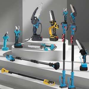 Ensemble de sécateur télescopique sans fil 4-en-1 avec tronçonneuse et cisailles, 21V, moteur sans balais, double <span class=keywords><strong>batterie</strong></span>, certifié CE, outil de jardinage - Product Image 2