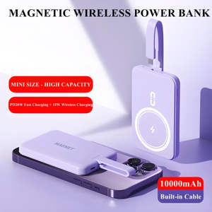 Banques d'alimentation portables magnétiques à charge rapide de qualité supérieure, compatibles OEM, 22,5 W, 10 000 mAh, sortie Micro USB Type-C - Product Image 2