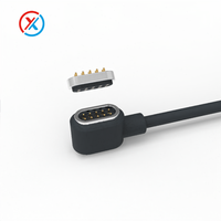 Conector de Carga Magnético de 10 Pines, Cable USB Pogo Pin, Conector Magnético de Alimentación CC Macho-Hembra