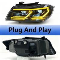 LIANGTU Auto-Frontscheinwerfer LED-Scheinwerfer für BMW 3er Serie E90 E91 2005-2012 Voll-LED Gelb-Weiß DRL Scheinwerfer Plug-and-Play