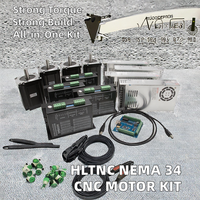 Nema 34 86 Motor Stepper Dc Driver DM860H poros tunggal 1600oz-in + Mach3 + 400W 60V Power Supply Hybrid CNC Milling Kit untuk