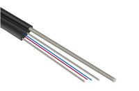 Cable de Fibra Óptica para Exteriores FTTH, G657A1, G657A2, G652D, 1 Núcleo Monomodo, Revestimiento LSZH, Reforzado con Acero + FRP, Rollo de 1000 Metros