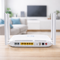 Harga Pabrik ZC-521T Dual Mode XPON GPON/EPON AC2100 Dual Band WiFi 5 2.4G 5G 4GE 2POTS CATV Modem Router 6 Antena Eksternal