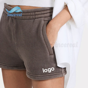 Pantalones Cortos <span class=keywords><strong>Cargo</strong></span> de <span class=keywords><strong>Mujer</strong></span> con Bolsillos, Estilo Y2K, Lavado Ácido, Felpa Francesa, Algodón Casual, Gruesos, Suaves, para Estar en Casa, con Logotipo Personalizado - Product Image 3