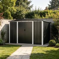 Abri de jardin professionnel en métal pour atelier extérieur, grande maison de rangement pour projets de bricolage et organisation d'outils de jardin