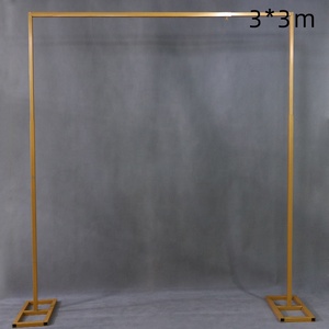 Custom Artificial Flower Arrangement Golden Square Iron Flame for Wedding Arch Ceremony <strong>Background</strong> - Product Image 3