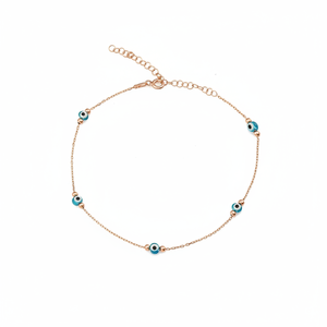 Colección Azuris de Tobilleras de Plata de Ley 925 con Diseño de Festival Turco, Joyería de Moda de Turquía - Product Image 2