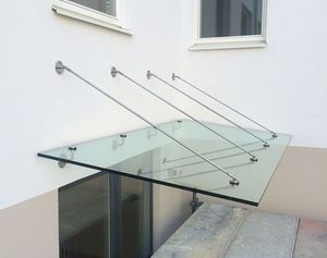 <span class=keywords><strong>Auvent</strong></span> en verre moderne avec support en acier inoxydable, fabriqué par CBMMART - Product Image 5