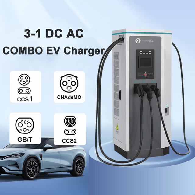 New Commercial CE Module 60kW 120kW AC DC Integrated EV Fast Charger Station System 3 Guns CCS2 APP Rapid Charging Stations