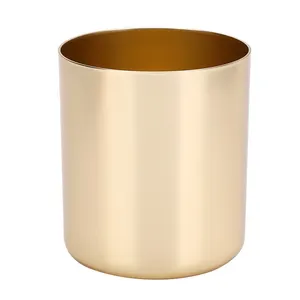 Milieuvriendelijke High-End Luxe Kaars Jar Wax Container Jar Kaars Cup Met Metalen Deksel