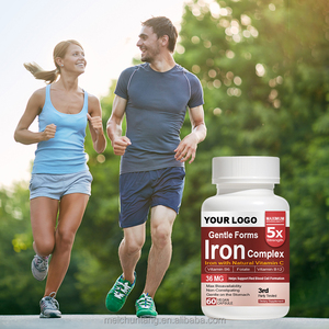 Alta biodisponibilidade 60 cápsulas vegetais 36 mg suplemento de ferro lipossomal para adultos Aids na produção de novas células sanguíneas - Product Image 4