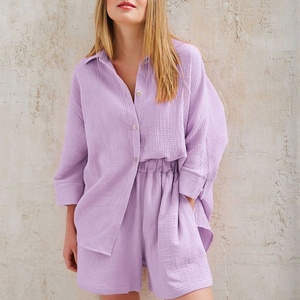 Vêtements pour femmes printemps-automne 2026, mode féminine, ensemble haut à manches longues et pantalon court, costumes deux pièces pour femmes, deux pièces - Product Image 2
