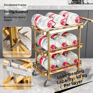 Carrello di Servizio BBQ per Hotel e Ristoranti di Lusso, in Acciaio Inox a Tre Livelli, Multifunzione, per KTV e Snack - Product Image 5